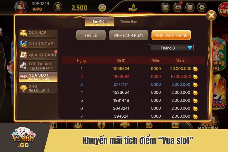 Khuyến mãi tích điểm “Vua slot", nổ hũ cực đã ngay hôm nay